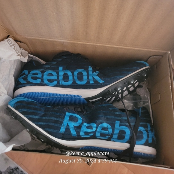 Reebok Mens London Distance Blue Track Shoes Running Shoe Athletic Shoes #9,12 - Picture 9 of 12